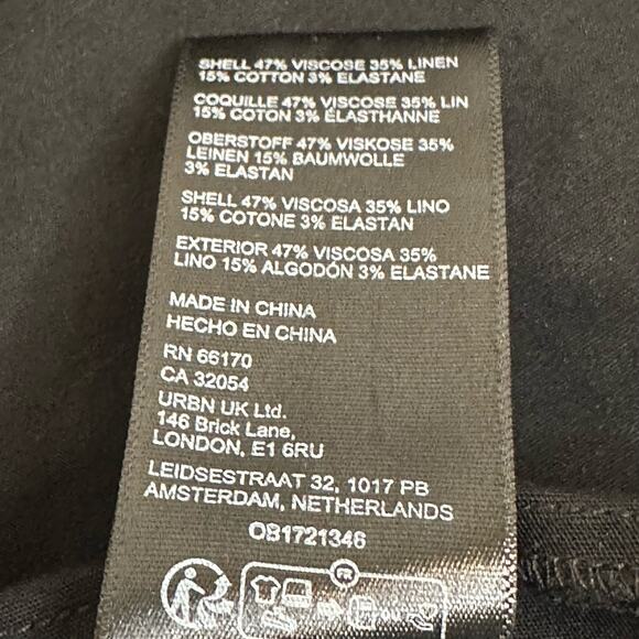 Maeve by Anthropologie Black Faux Wrap Snapp Button Belted Classic Mini Skirt 6 - Picture 8 of 10